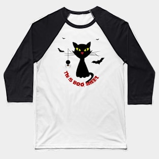 black cat halloween Baseball T-Shirt